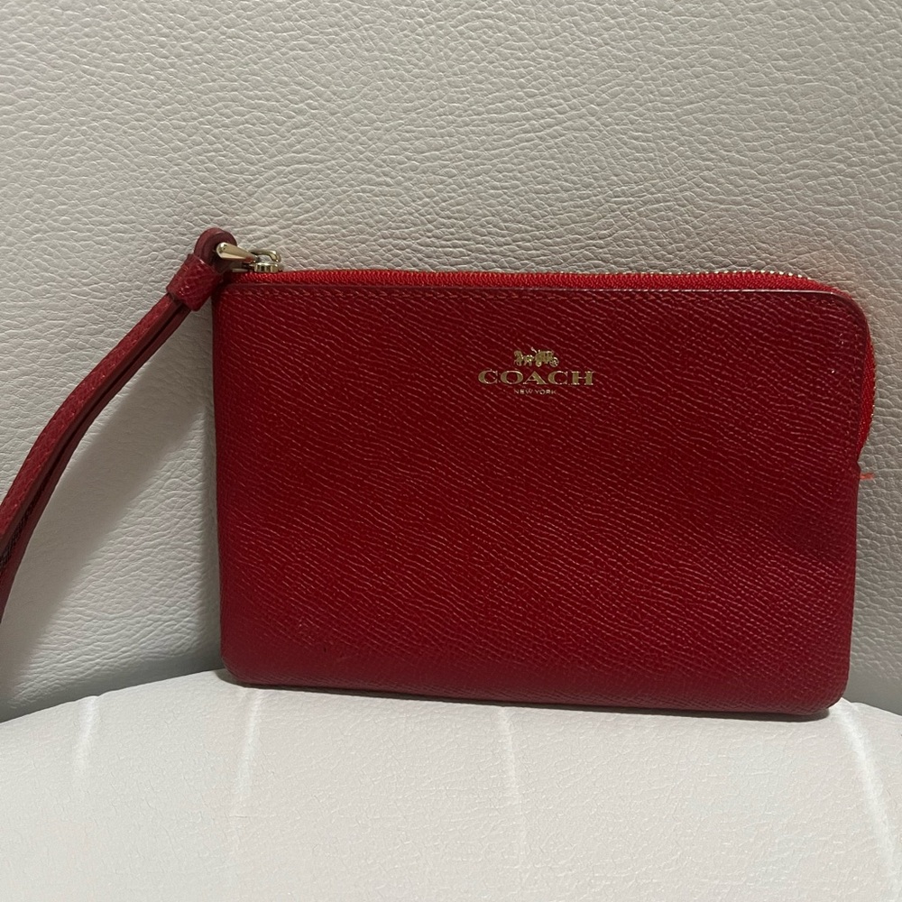 Coach Red Wristlet